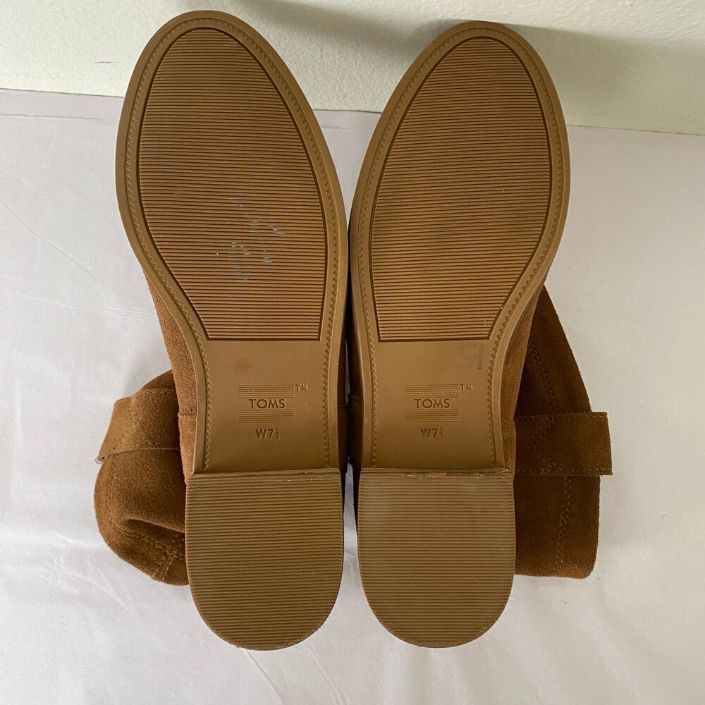 TOMS Laurel Cognac Suede Pull On Ankle Boots Tan Size 7.5 NWT - Picture 14 of 15